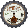 Farmers Market Maple Syrup Novelty Metal Bottle Cap Sign BC-803