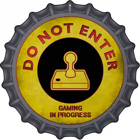 Do Not Enter Atari Gaming In Progress Novelty Metal Bottle Cap Sign BC-810