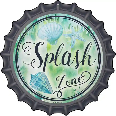 Splash Zone Novelty Metal Bottle Cap Sign BC-888