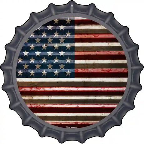 American Flag Novelty Metal Bottle Cap Sign BC-894