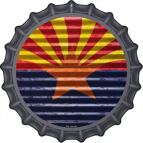 Arizona Flag Novelty Metal Bottle Cap Sign BC-897