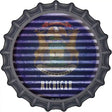 Michigan Flag Corrugated Effect Novelty Metal Bottle Cap Sign BC-932