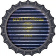 Oregon Flag Corrugated Effect Novelty Metal Bottle Cap Sign BC-947