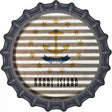 Rhode Island Flag Corrugated Effect Novelty Metal Bottle Cap Sign BC-949