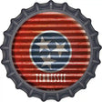 Tennessee Flag Corrugated Effect Novelty Metal Bottle Cap Sign BC-952