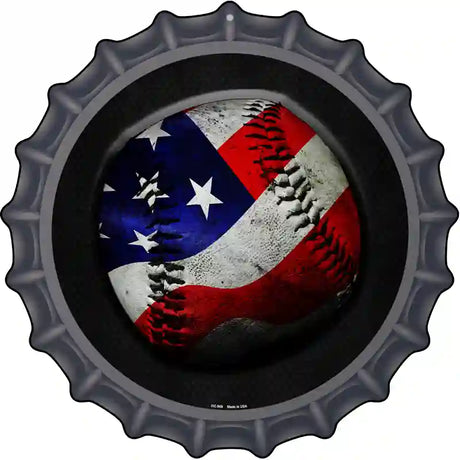 American Baseball Novelty Metal Bottle Cap Sign BC-969