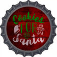 Cookies For Santa Novelty Metal Bottle Cap BC-998