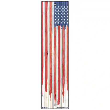 Painted American Flag Novelty Metal Bookmark BM-007