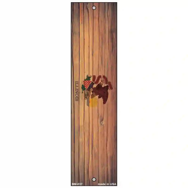 Illinois Flag Novelty Metal Bookmark BM-037
