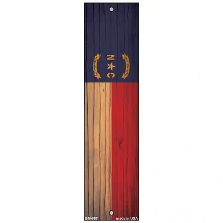 North Carolina Flag Novelty Metal Bookmark BM-057