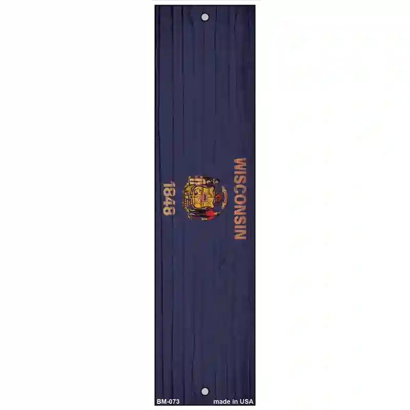 Wisconsin Flag Novelty Metal Bookmark BM-073 | Smart Blonde