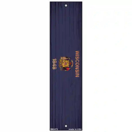 Wisconsin Flag Novelty Metal Bookmark BM-073