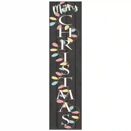 Merry Christmas Lights Black Novelty Metal Bookmark BM-096