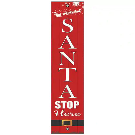 Santa Stop Here Novelty Metal Bookmark BM-106