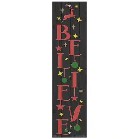 Believe Reindeer Black Novelty Metal Bookmark BM-113