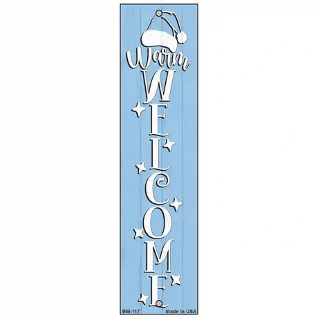 Warm Welcome Blue Novelty Metal Bookmark BM-117