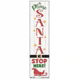 Santa Stop Here Sleigh White Novelty Metal Bookmark BM-124