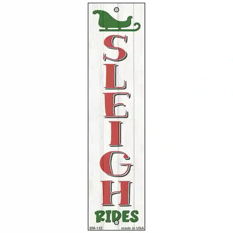 Sleigh Rides White Novelty Metal Bookmark BM-132