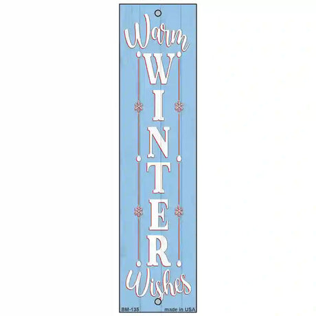 Warm Winter Wishes Blue Novelty Metal Bookmark BM-135