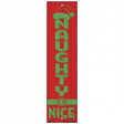 Naughty Nice Red Novelty Metal Bookmark BM-141