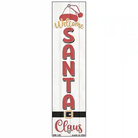 Welcome Santa Claus White Novelty Metal Bookmark BM-142