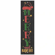 Merry and Bright Black Novelty Metal Bookmark BM-150