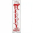 Merry and Bright White Novelty Metal Bookmark BM-151