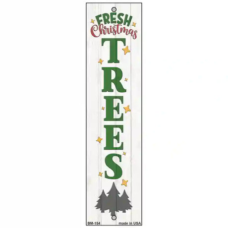 Fresh Christmas Trees White Novelty Metal Bookmark BM-154