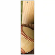 Baseball with Bat Novelty Metal Bookmark