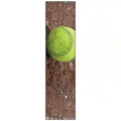 Softball on Dirt Novelty Metal Bookmark