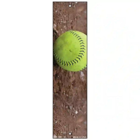 Softball on Dirt Novelty Metal Bookmark