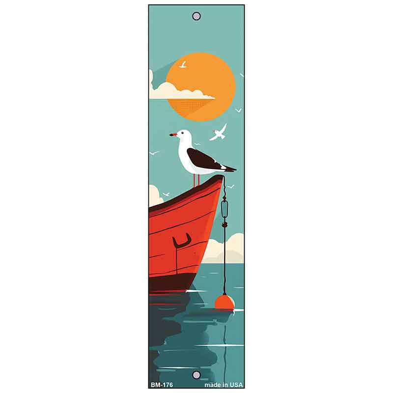 Coastal Charm Seagull and Buoy Novelty Metal Bookmark BM-176