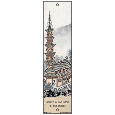 Traditional Japanese Pagoda Novelty Metal Bookmark BM-183