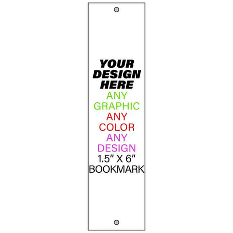 Personalized Design Your Own Custom Novelty Vertical Aluminum Bookmark | 6" x 1.5"