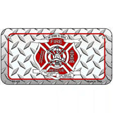 Fire Fighter Rescue Novelty Metal License Plate 6" x 3" (BP)