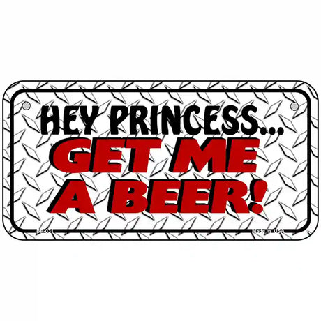 Get Me a Beer Novelty Metal License Plate 6" x 3" (BP)