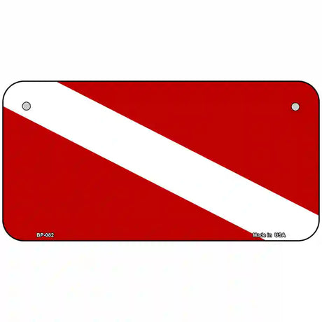 Diving Flag Novelty Metal License Plate 6" x 3" (BP)