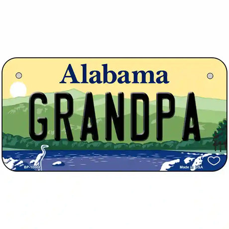 Grandpa Alabama Metal Novelty License Plate 6" x 3" (BP)