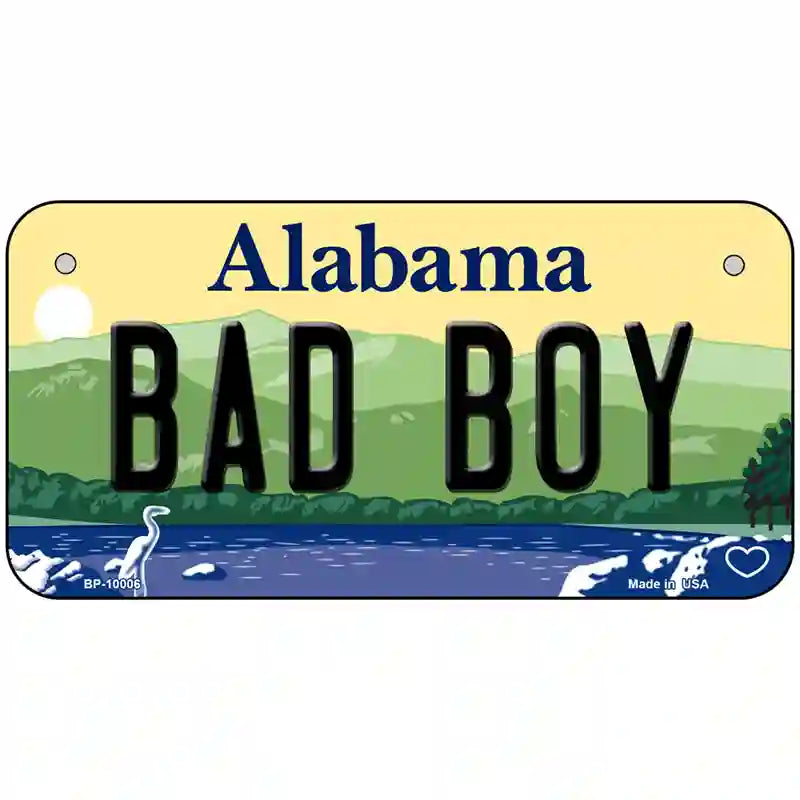 Bad Boy Alabama Metal Novelty License Plate 6" x 3" (BP)