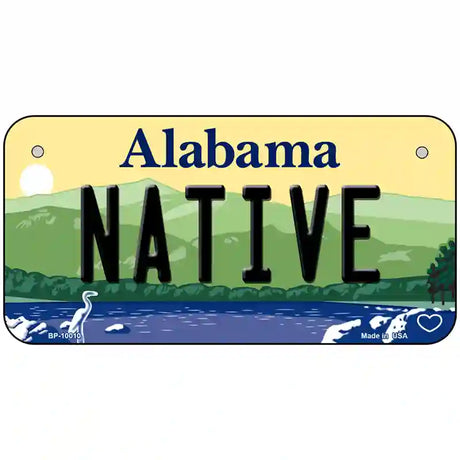 Native Alabama Metal Novelty License Plate 6" x 3" (BP)