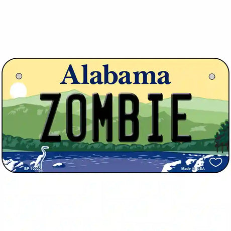 Zombie Alabama Metal Novelty License Plate 6" x 3" (BP)