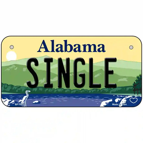 Single Alabama Metal Novelty License Plate 6" x 3" (BP)