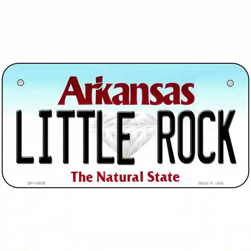 Little Rock Arkansas Metal Novelty License Plate 6" x 3" (BP)