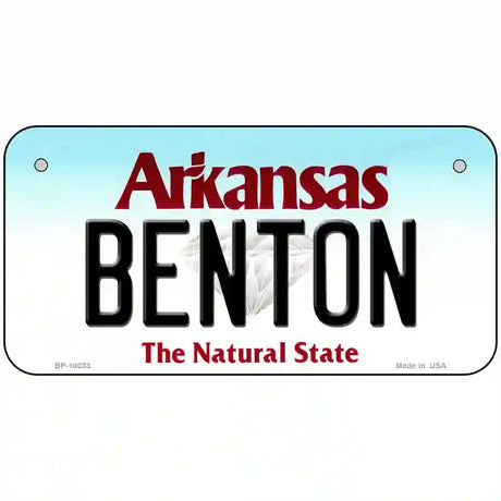 Benton Arkansas Metal Novelty License Plate 6" x 3" (BP)