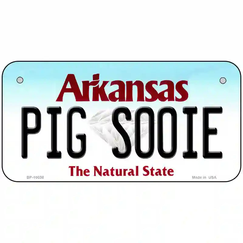 Pig Sooie Arkansas Metal Novelty License Plate