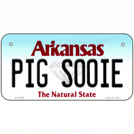 Pig Sooie Arkansas Metal Novelty License Plate 6" x 3" (BP)