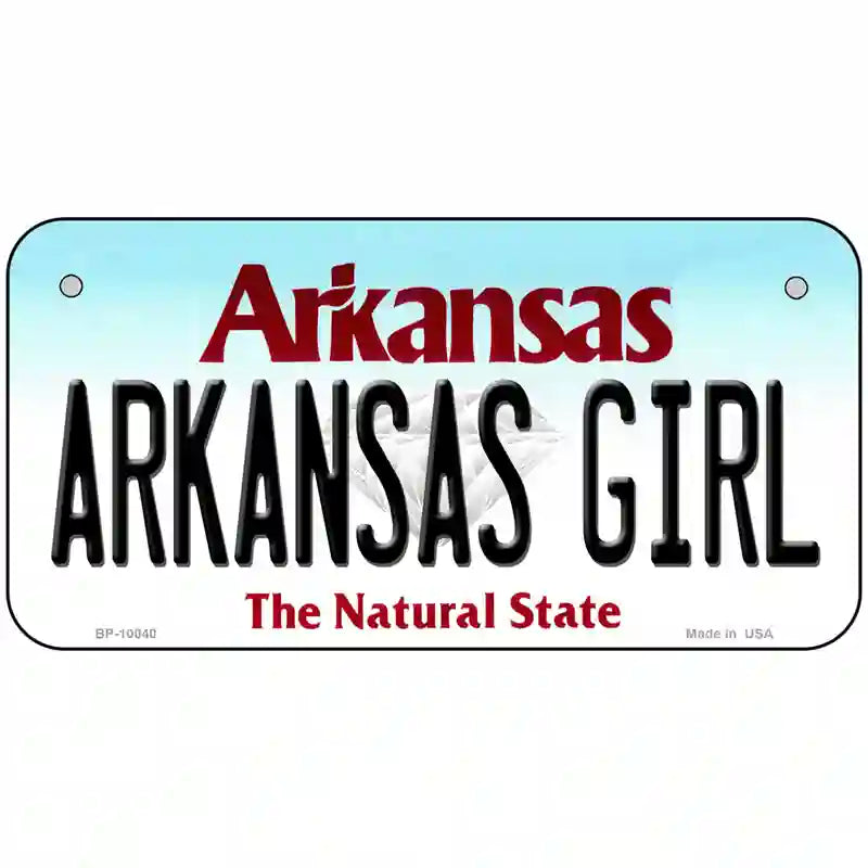 Arkansas Girl Arkansas Metal Novelty License Plate 6" x 3" (BP)