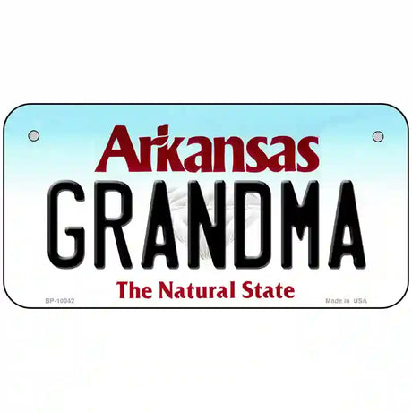 Grandma Arkansas Metal Novelty License Plate 6" x 3" (BP)