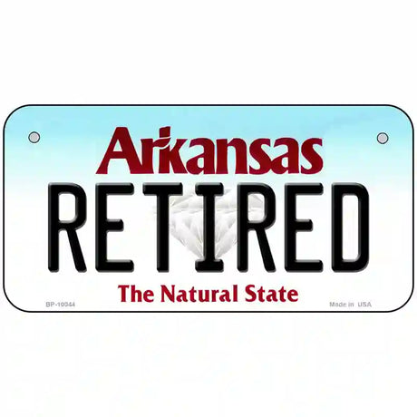 Retired Arkansas Metal Novelty License Plate 6" x 3" (BP)