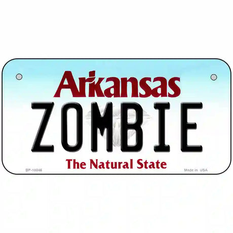 Zombie Arkansas Metal Novelty License Plate 6" x 3" (BP)